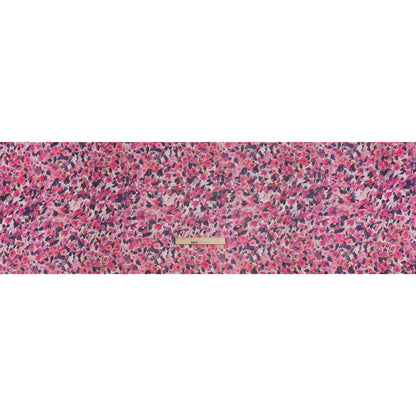 Silk Birdseye Pique Voile Print Made in Italy - Pink, Dark Purple and Lavender Watercolor Roses - Deadstock
