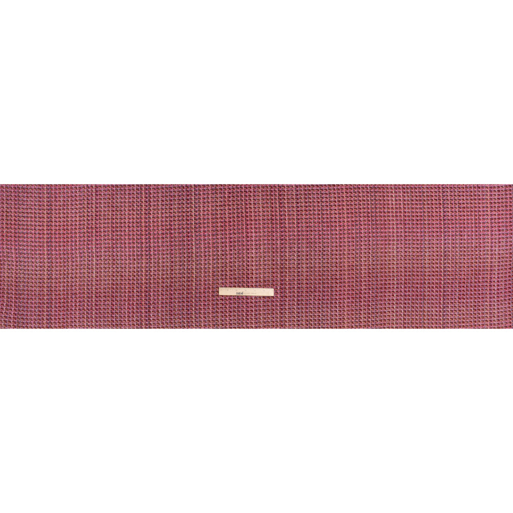 Wool Blend Tweed Twill Made in Italy - Pink, Rust Red and Purple - Full