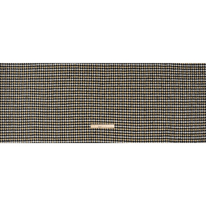 Metallic Wool and Acrylic Tweed Twill - Black, Gold and White Geometric - Deadstock