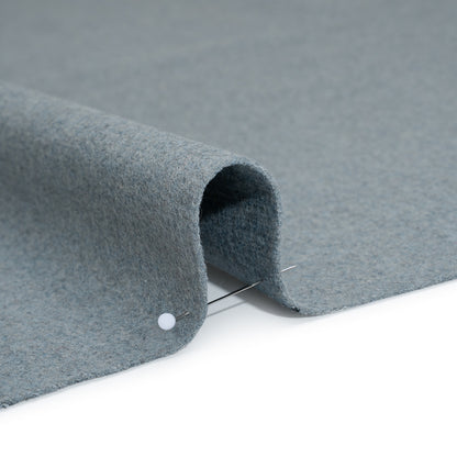 Brushed Wool Blend Coating - Heathered Blue Gray - Deadstock