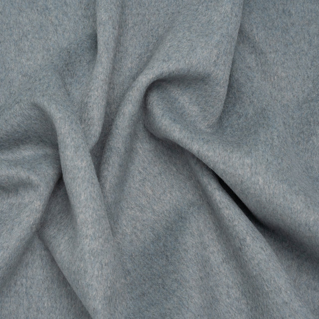 Brushed Wool Blend Coating - Heathered Blue Gray - Deadstock