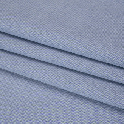 Cotton Oxford Shirting - Medium Blue - Deadstock