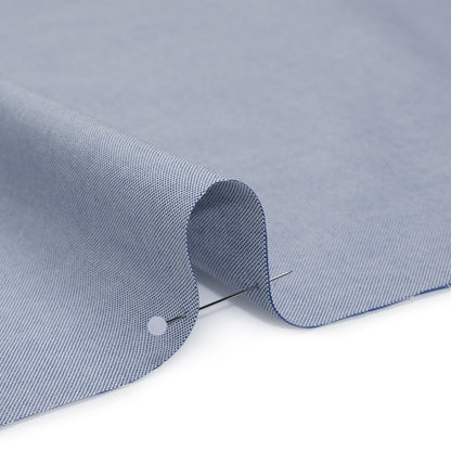 Cotton Oxford Shirting - Medium Blue - Deadstock