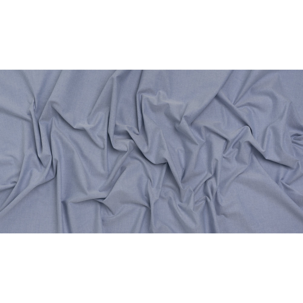 Cotton Oxford Shirting - Medium Blue - Deadstock - Full