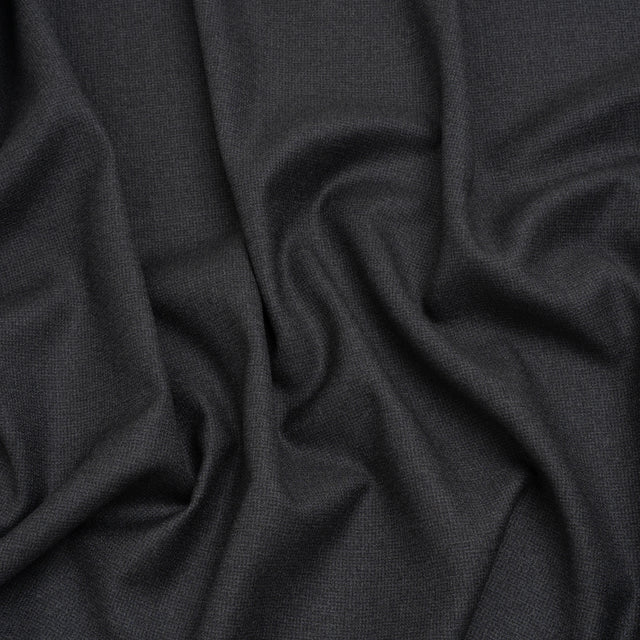 Wool Suiting Made in Italy - Gray and Charcoal Subtle Texture - Deadstock