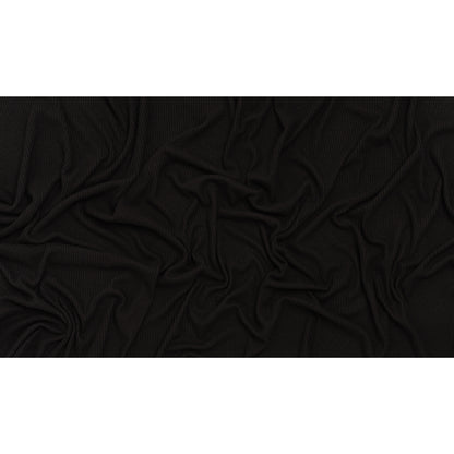 Brushed Cozy Stretch Viscose 2x2 Rib Knit - Faded Black - Deadstock Full