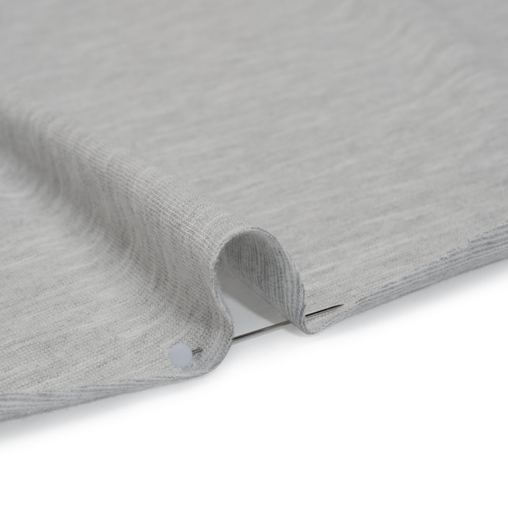 Slubbed Cotton and Polyester Jersey - Heathered Gray - Deadstock - Detail