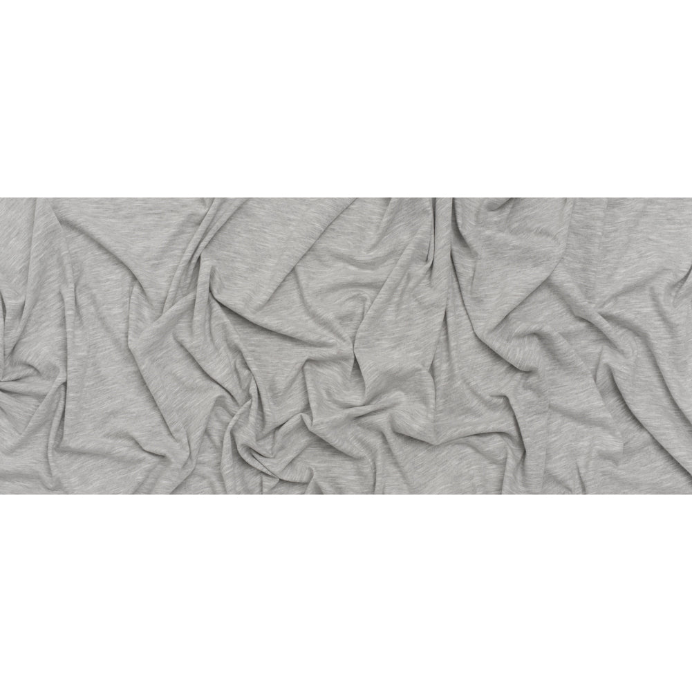 Slubbed Cotton and Polyester Jersey - Heathered Gray - Deadstock - Full