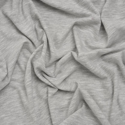 Slubbed Cotton and Polyester Jersey - Heathered Gray - Deadstock