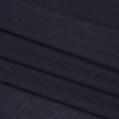 Polyester 1x1 Rib Knit - Navy Blue - Deadstock Folded