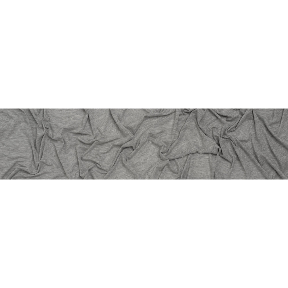 Lightweight Modal, Polyester and Cotton Jersey - Heathered Light Gray - Deadstock - Full