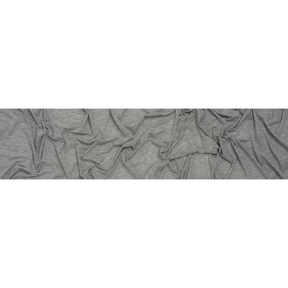 Lightweight Modal, Polyester and Cotton Jersey - Heathered Light Gray - Deadstock