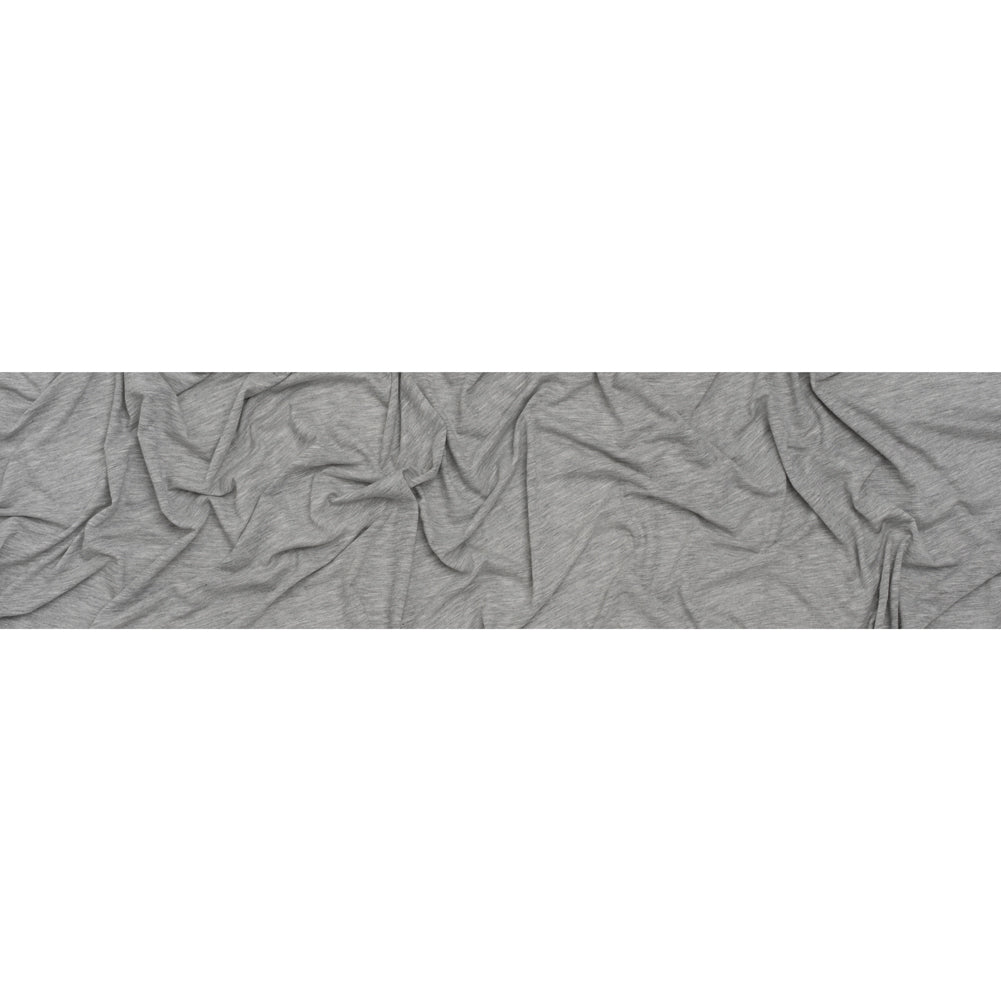 Lightweight Modal, Polyester and Cotton Jersey - Heathered Gray - Deadstock Full