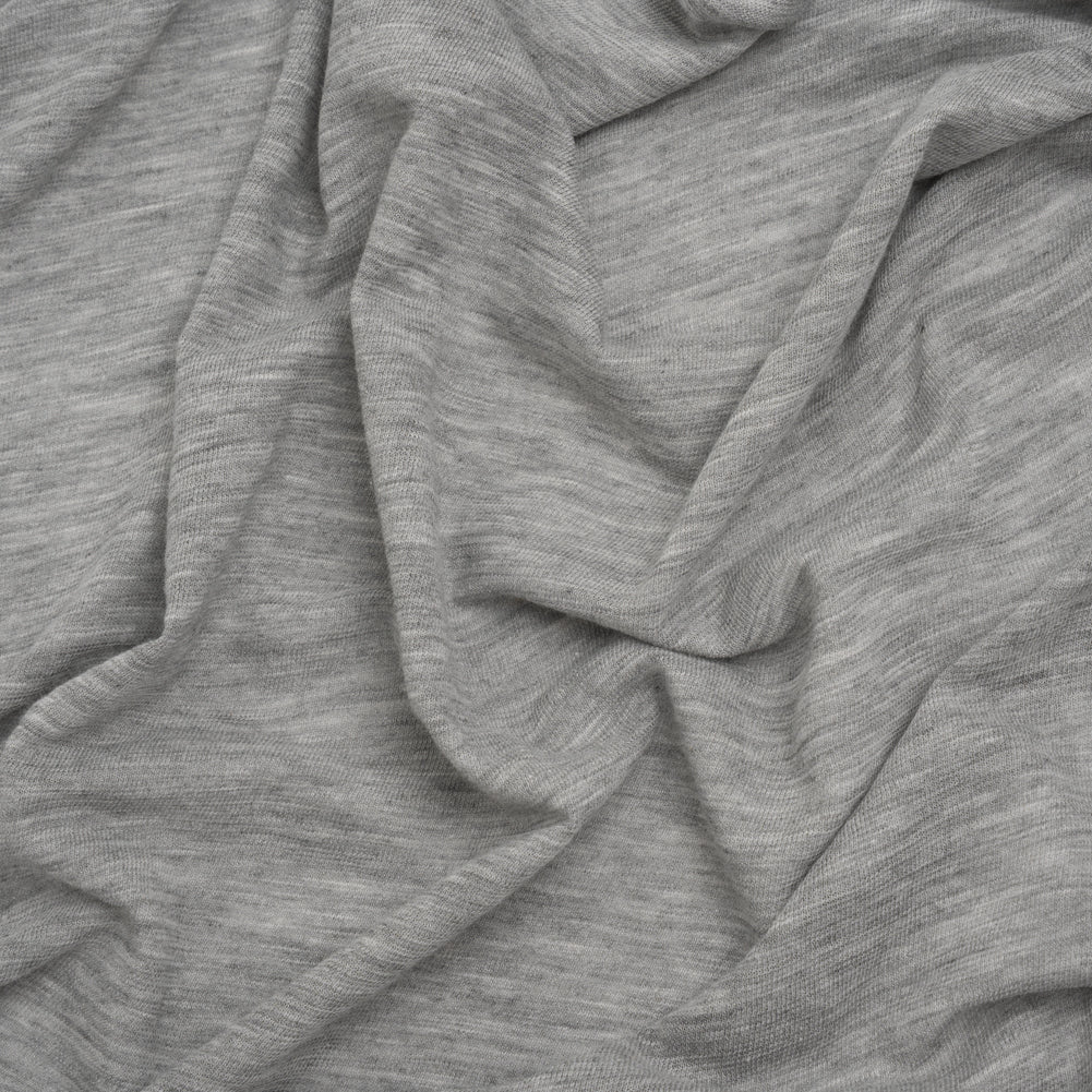 Lightweight Modal, Polyester and Cotton Jersey - Heathered Gray - Deadstock