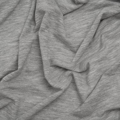 Lightweight Modal, Polyester and Cotton Jersey - Heathered Gray - Deadstock