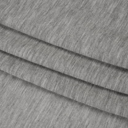 Lightweight Modal, Polyester and Cotton Jersey - Heathered Cloud Gray - Deadstock Folded