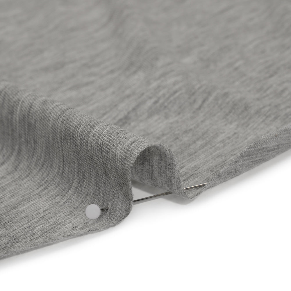 Lightweight Modal, Polyester and Cotton Jersey - Heathered Cloud Gray - Deadstock Detail