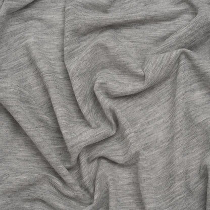 Lightweight Modal, Polyester and Cotton Jersey - Heathered Cloud Gray - Deadstock