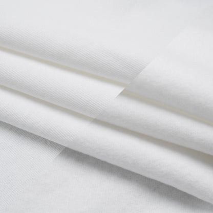 Cotton Brushed French Terry Sweatshirt Fleece - White - Deadstock