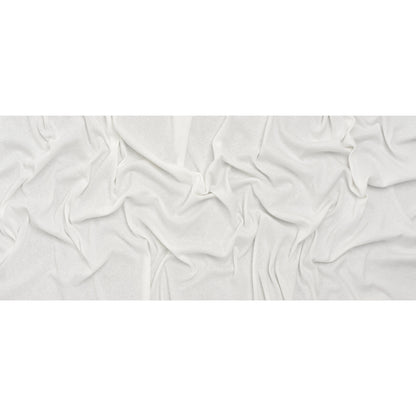 Cotton 1x1 Rib Knit - White - Deadstock