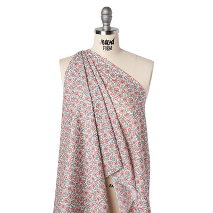 Liberty Fabrics Tana Lawn® - Astell Reece Pink - Baby Pink and Light Green Flower Vines