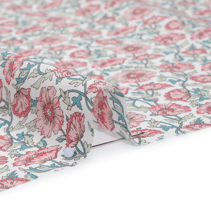 Liberty Fabrics Tana Lawn® - Astell Reece Pink - Baby Pink and Light Green Flower Vines