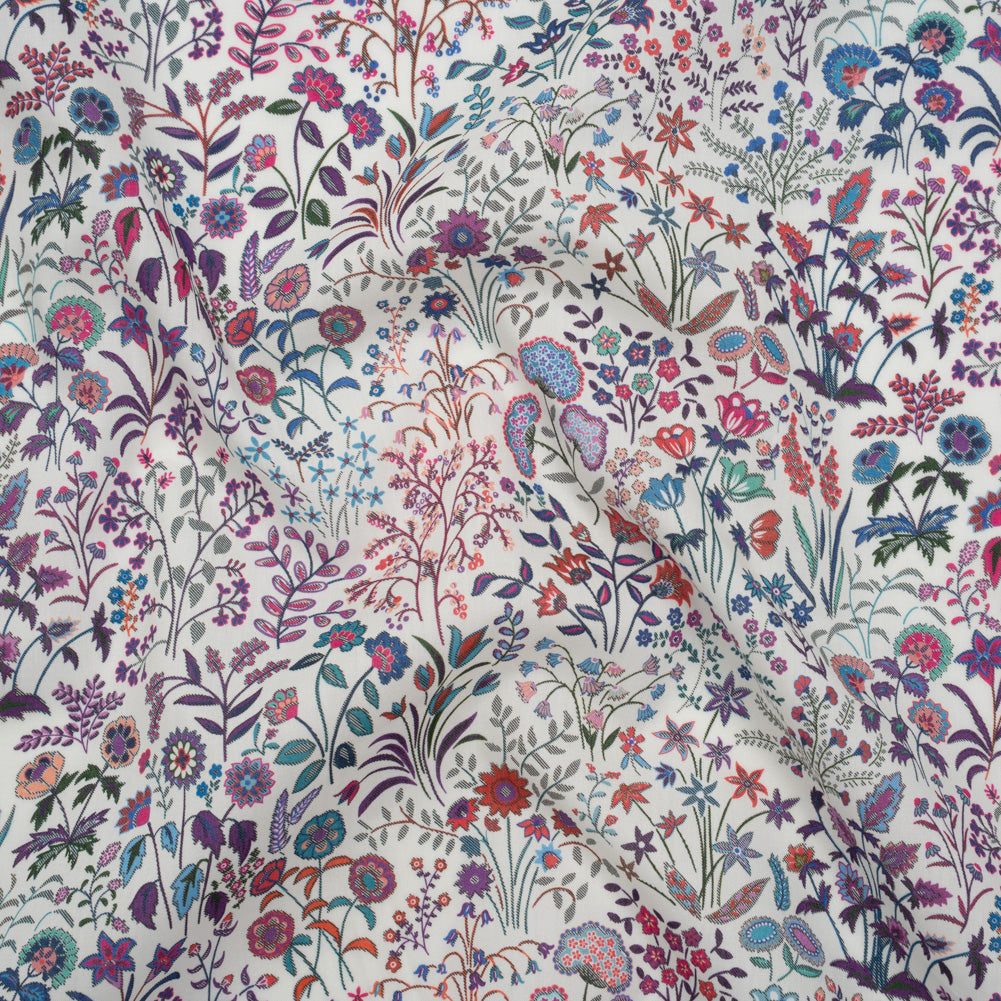 Liberty Fabrics Tana Lawn® - Shepherdly Song Purple - Purple, Blue and Pink Wildflowers Drape