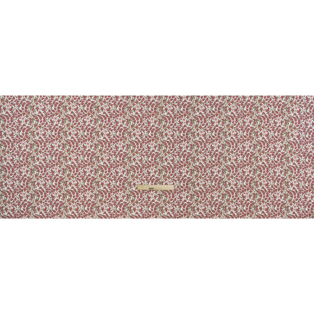 Liberty Fabrics Tana Lawn® - Empress Red - Red and Green Trailing Cherry Blossoms - Full - Image 5 of 6