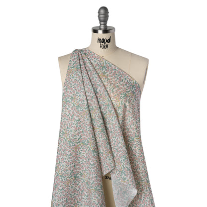 Liberty Fabrics Tana Lawn® - Empress Pink Light - Baby Pink and Mint Green Trailing Cherry Blossoms
