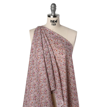 Liberty Fabrics Tana Lawn® - Ava Pink - Pink, Red and Burgundy Florals Folded