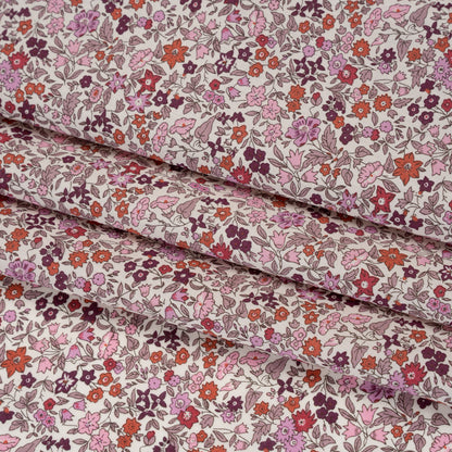 Liberty Fabrics Tana Lawn® - Ava Pink - Pink, Red and Burgundy Florals Detail