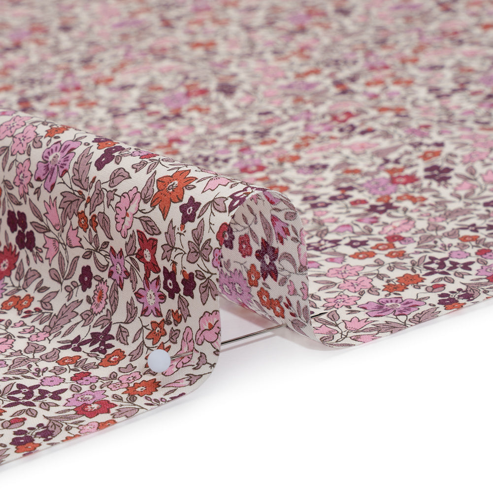 Liberty Fabrics Tana Lawn® - Ava Pink - Pink, Red and Burgundy Florals Full