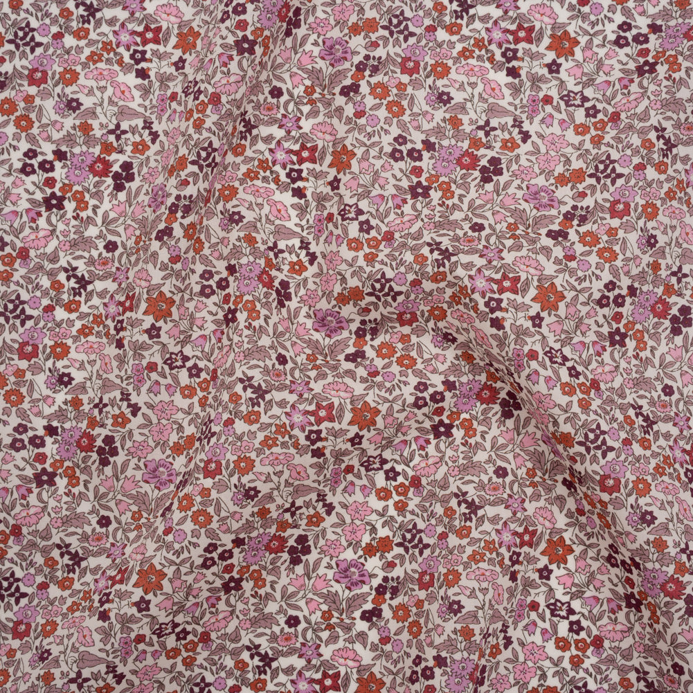 Liberty Fabrics Tana Lawn® - Ava Pink - Pink, Red and Burgundy Florals Drape