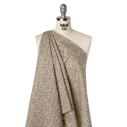 Liberty Fabrics Tana Lawn® - Ava Multi Neutral - Red, Light Blue and Yellow Florals