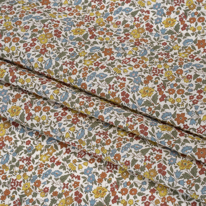Liberty Fabrics Tana Lawn® - Ava Multi Neutral - Red, Light Blue and Yellow Florals