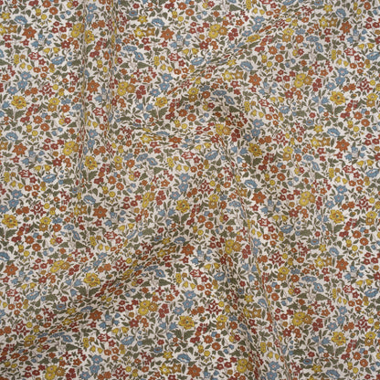 Liberty Fabrics Tana Lawn® - Ava Multi Neutral - Red, Light Blue and Yellow Florals