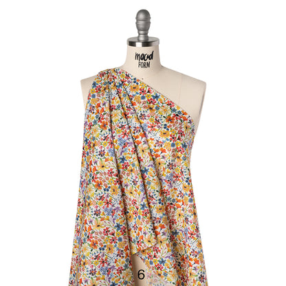 Liberty Fabrics Tana Lawn® - Dreams of Summer Multi Bright - Yellow, Orange and Blue Watercolor Floral