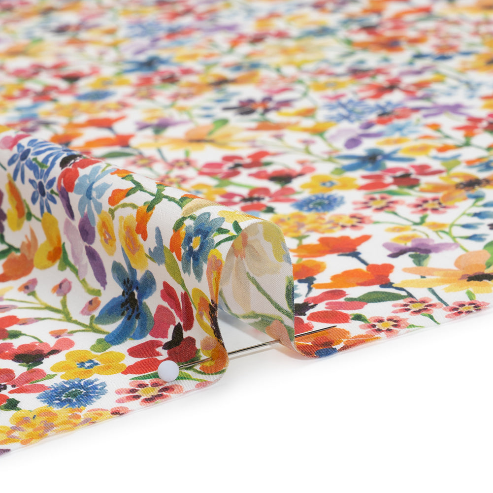 Liberty Fabrics Tana Lawn® - Dreams of Summer Multi Bright - Yellow, Orange and Blue Watercolor Floral - Full
