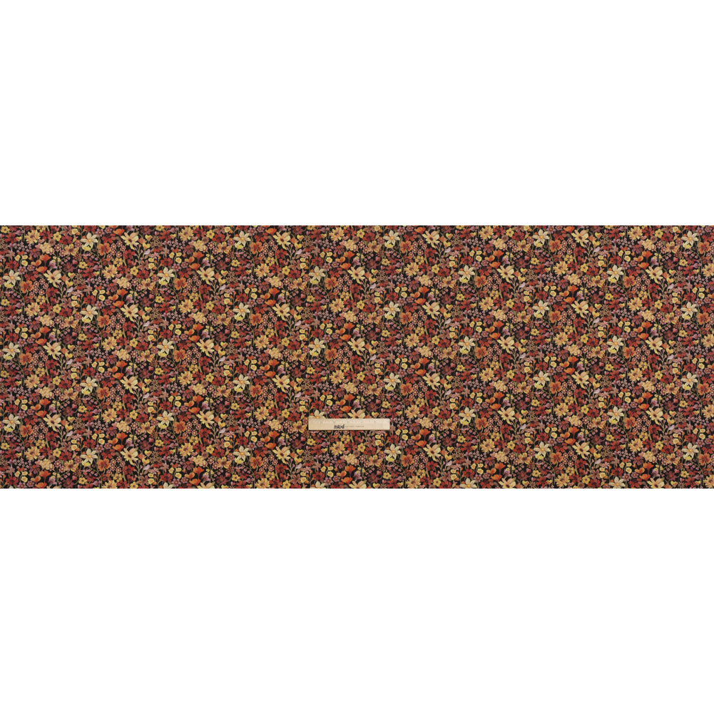 Liberty Fabrics Tana Lawn® - Dreams of Summer Orange - Brown, Orange and Red Watercolor Floral - Full - Image 5 of 6