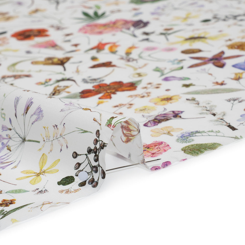 Liberty Fabrics Tana Lawn® - Floral Eve Multi Bright - Pink, Red and Green Scattered Plants and Flowers Full
