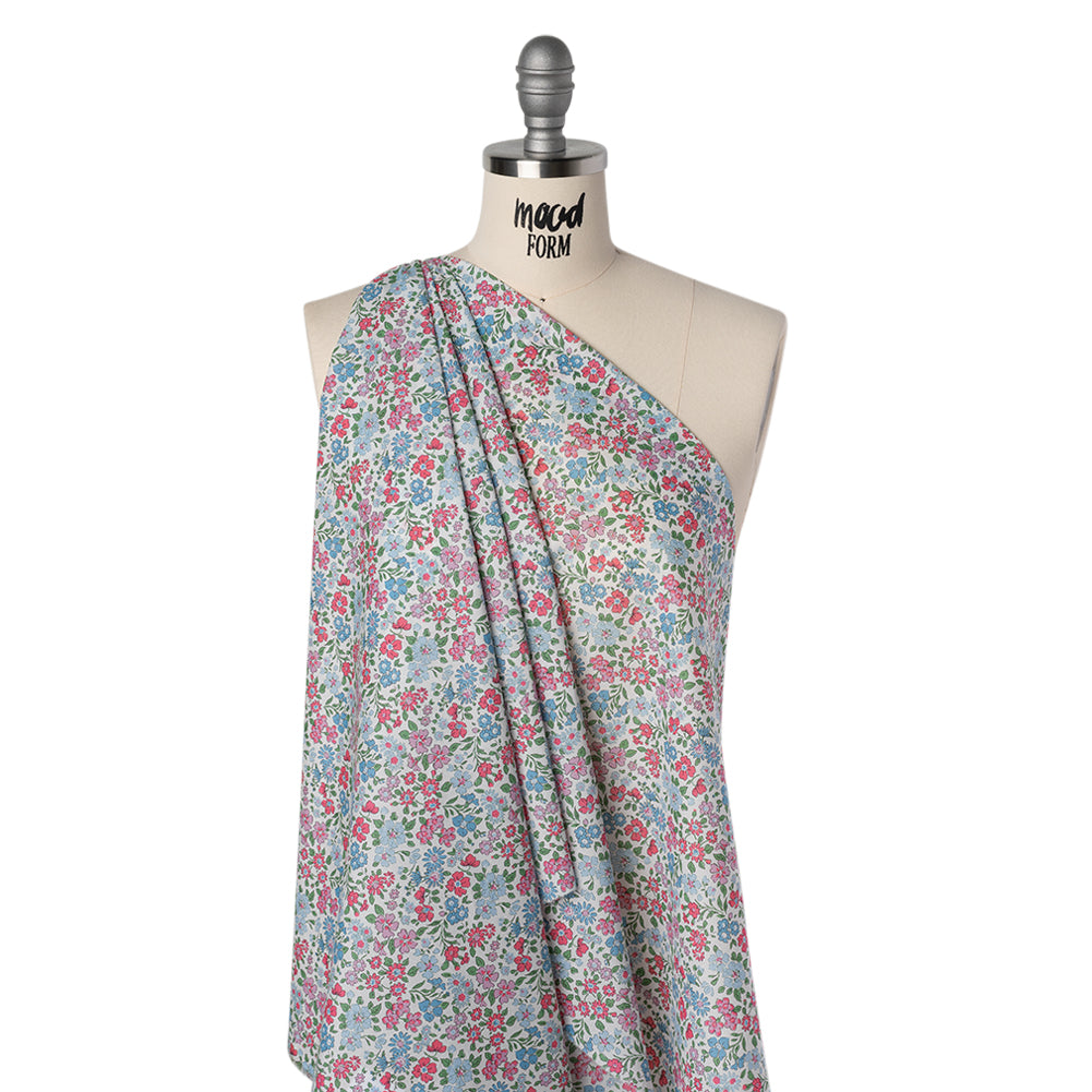 Liberty Fabrics Tana Lawn® - Annabella Blue - Baby Blue, Pink and Green Floral - Drape