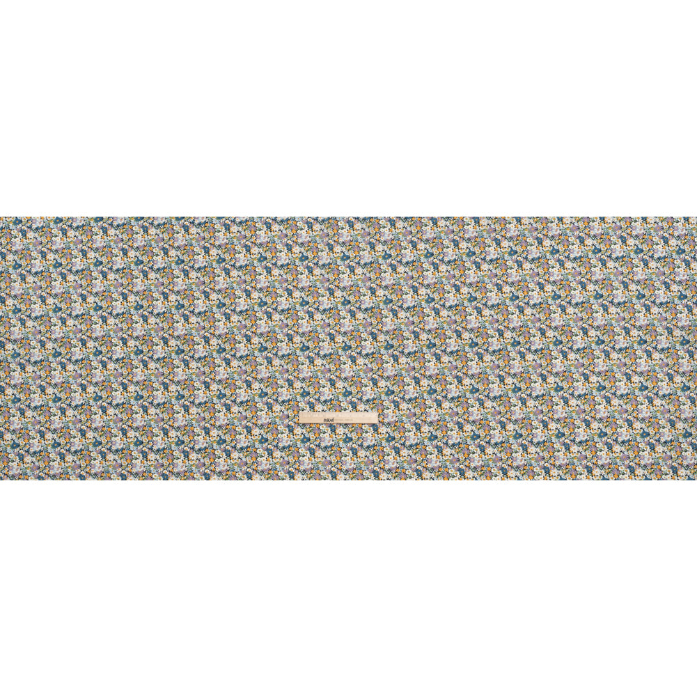 Liberty Fabrics Tana Lawn® - Libby Purple - Lavender, Blue and Yellow Field of Daisies Full