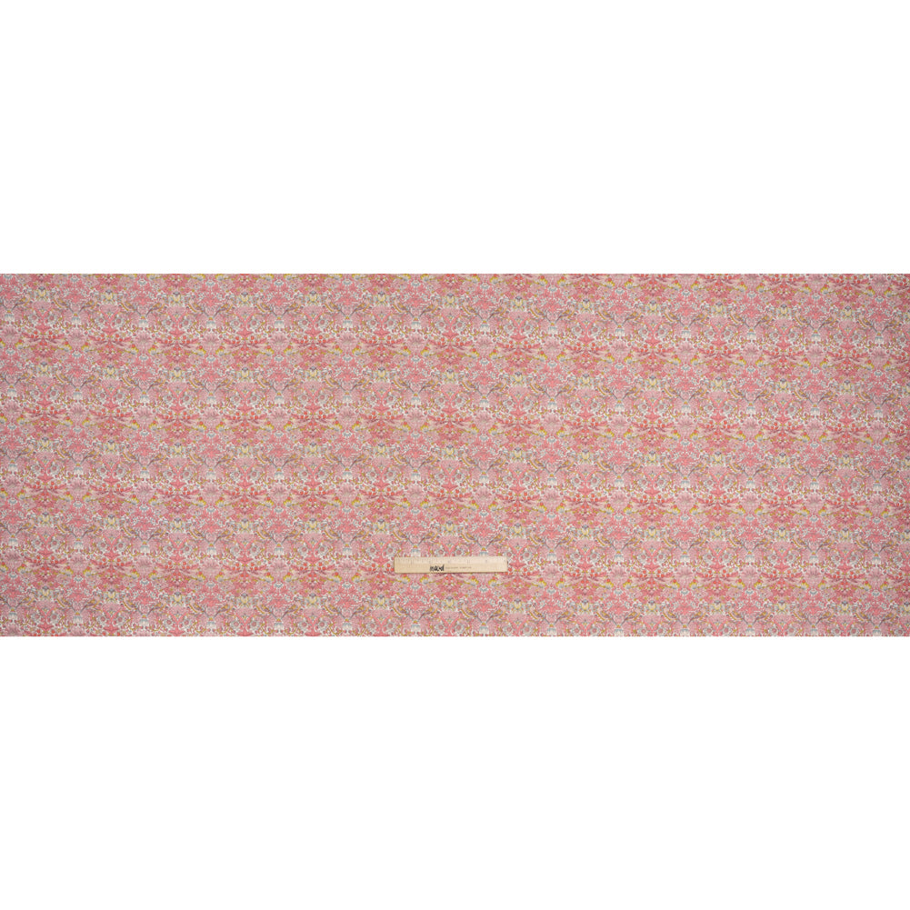 Liberty Fabrics Tana Lawn® - Strawberry Thief Spring Light Pink - Baby Pink, Golden Yellow and Pale Blue Birds, Berries and Flowers - Full