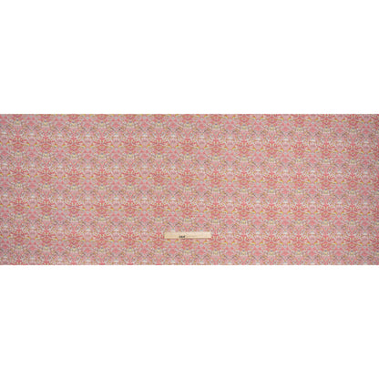 Liberty Fabrics Tana Lawn® - Strawberry Thief Spring Light Pink - Baby Pink, Golden Yellow and Pale Blue Birds, Berries and Flowers - Full