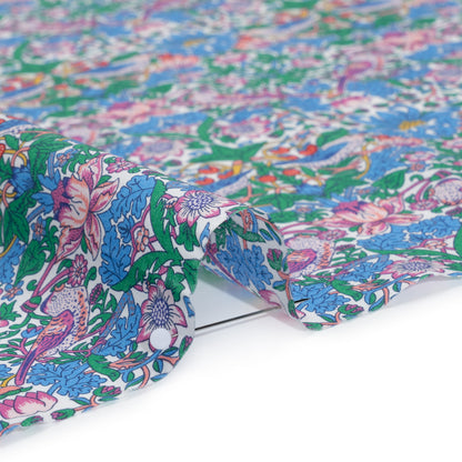 Liberty Fabrics Tana Lawn® - Strawberry Thief Spring Multi Bright - Blue, Green and Pink Birds, Berries and Flowers