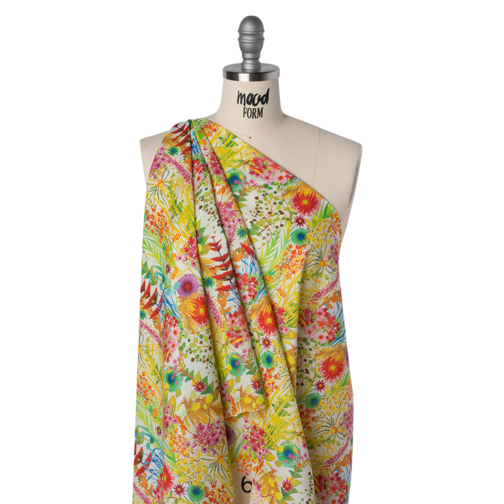 Liberty Fabrics Tana Lawn® - Tresco Multi Bright - Red, Green and Yellow Painted Floral - Drape