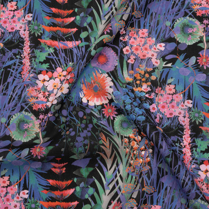 Liberty Fabrics Tana Lawn® - Tresco Purple - Blue Violet, Pink and Red Painted Floral
