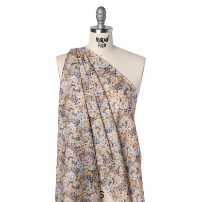 Liberty Fabrics Tana Lawn® - Painted Travels Multi Neutral - Beige, Gray and Muted Green Lush Florals Drape