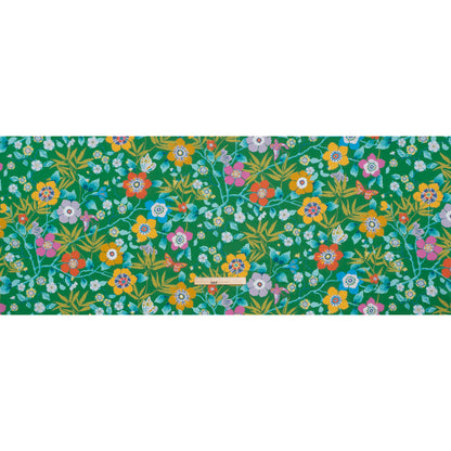 Liberty Fabrics Tana Lawn® - Pavilion Green - Kelly Green, Blue and Red Bold Florals