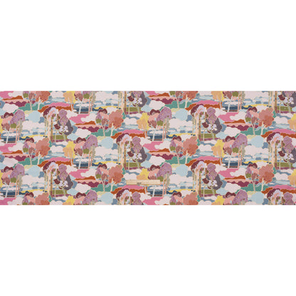 Liberty Fabrics Tana Lawn® - Prospect Road Multi Pastel - Pink, Blue and Green Tree Filled Landscape